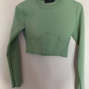 Green long sleeve top
